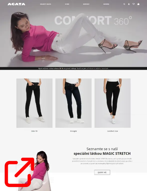 AGATA jeans - odkaz na stránku.