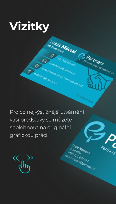 Tvorba grafického návrhu vizitky.