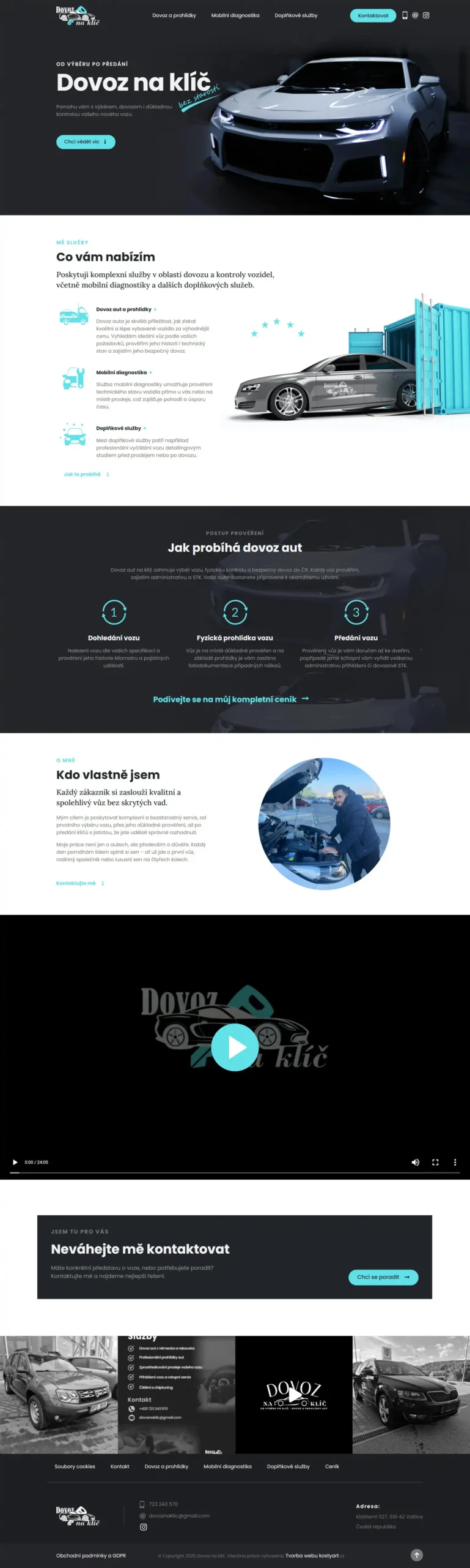 Dovoz na klíč - web.